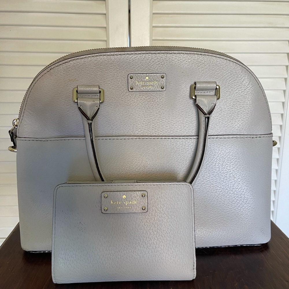 Kate Spade Handbag & Wallet Grey Shoulder Strap